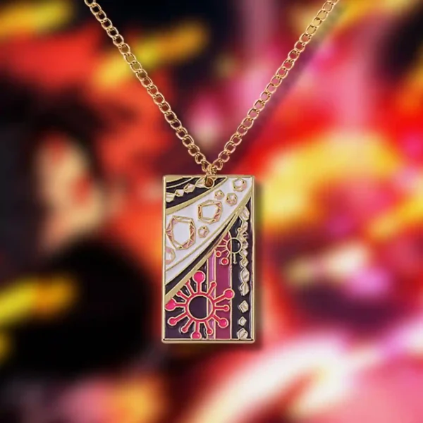 Demon Slayer Fire Card Necklace