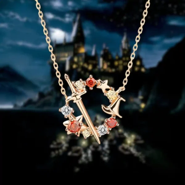 Swore And Sorting Hat Necklace